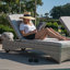 Milligan Reclining Sun Lounger with Cushions and Table-93785099