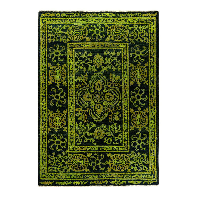 Contemporary One-of-a-Kind 6' 4" X 9' 1" Hand Knotted Area Rug