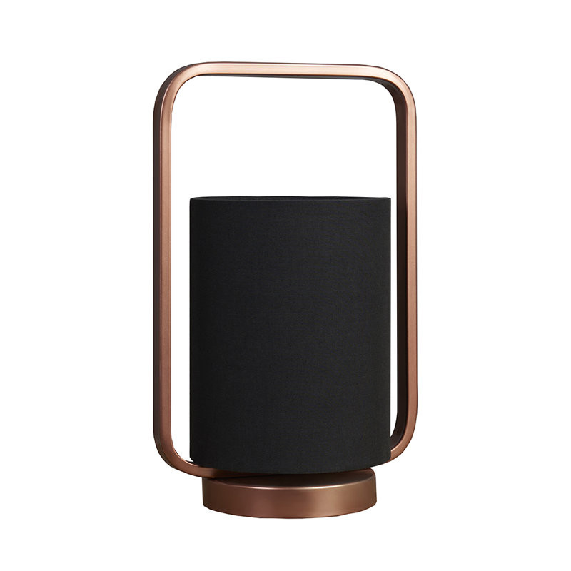 Ajaya Metal Table Lamp, Copper, Black