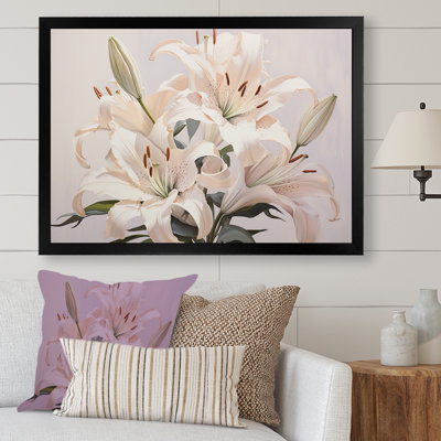 Lys blancs en fleur II sur toile