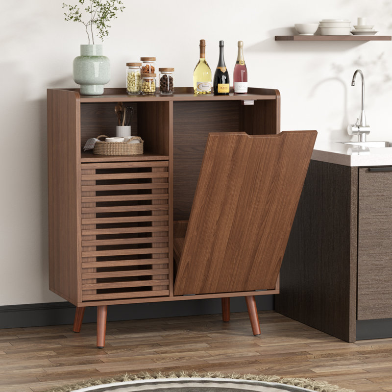 Armoire à poubelle Mantasha, Brun