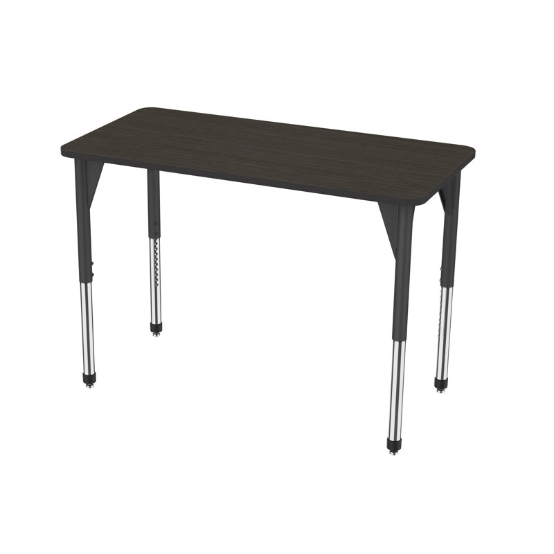 Table d'activité rectangulaire à hauteur réglable Premier Series, H 42 po x l 30 po x L 60 po, Chevalier asiatique, Noir