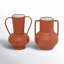 Irina 2 Piece Red Metal Table Vase Set