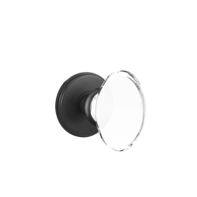 Emtek Passage Interior Mortise Set w/ Watford Rosette & Hampton Glass Knob (RH)