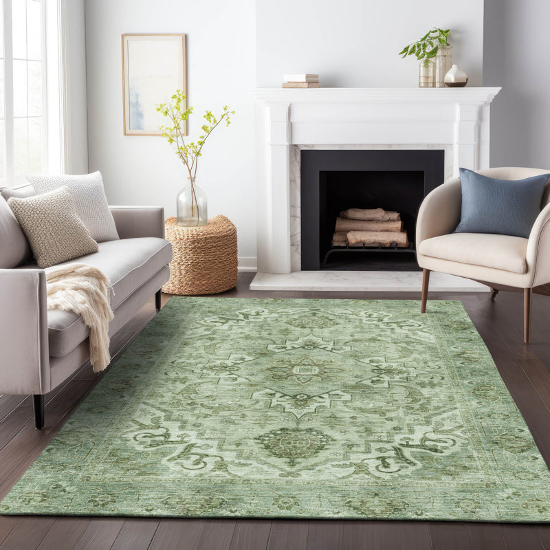 Machine Washable Indoor/Outdoor Oden ACN2164 Global Rug, Rectangle 8' x 10'
