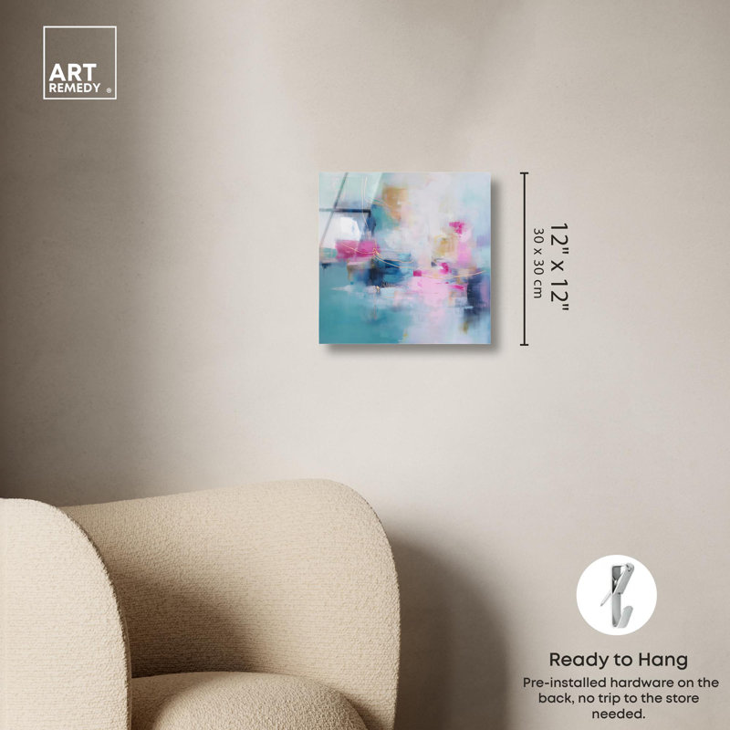 «Dissolve Colors Blue Decor» par Art Remedy, 12" H x 12" W