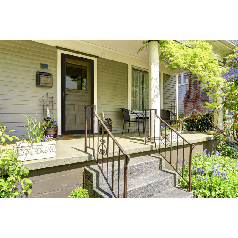 Meshtec 2.1 Single Surface Mount Ultimate Security Aluminum Screen Door, 80" H x 36" W x 1.7" D, Bronze
