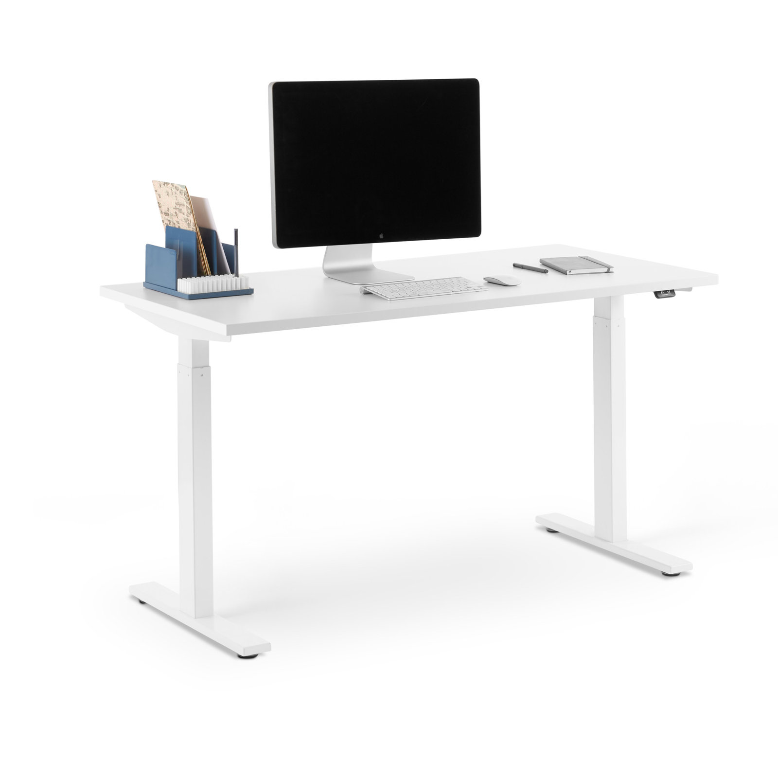 Series L Adjustable Height Standing Desk, White, 48" H x 27" W x 57" D