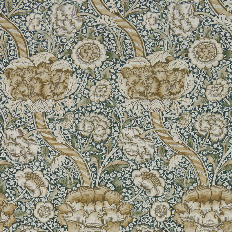 Wandle Wallpaper, Forest/Mustard