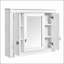 Armoire de salle de bain avec miroir, armoire à pharmacie murale avec 4 tablettes, rangement pour porte de toilette en miroir-1815397091