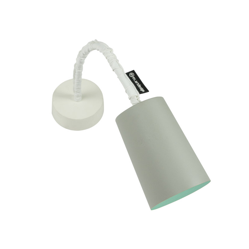 Armed Sconce, Grey/Turquoise