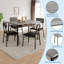 Ensemble de salle à manger 5 pièces pour 4 personnes, table de cuisine moderne avec support de rangement et chaises rembourrées, conception peu encombrante-1008996068-1008996067