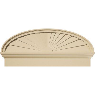 Fronton en uréthane Elliptical Signature, brun clair apprêté