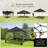 CROWN SHADES 10' x 10' Commercial Pop-Up Canopy Tent with Center Lock and Metal Frame, Black-108926406