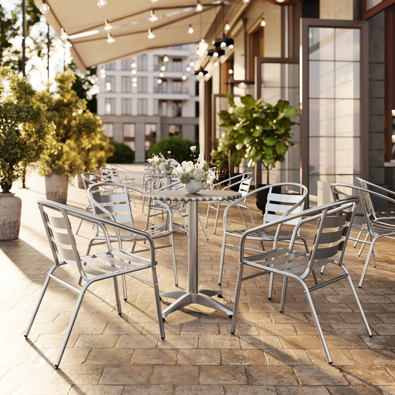 Chaise empilable en aluminium pour restaurant Nannie
