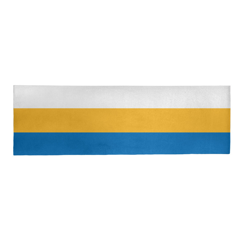 Tapis à rayures bleu/jaune royal, Tapis de couloir 2 pi 6 po x 8 pi