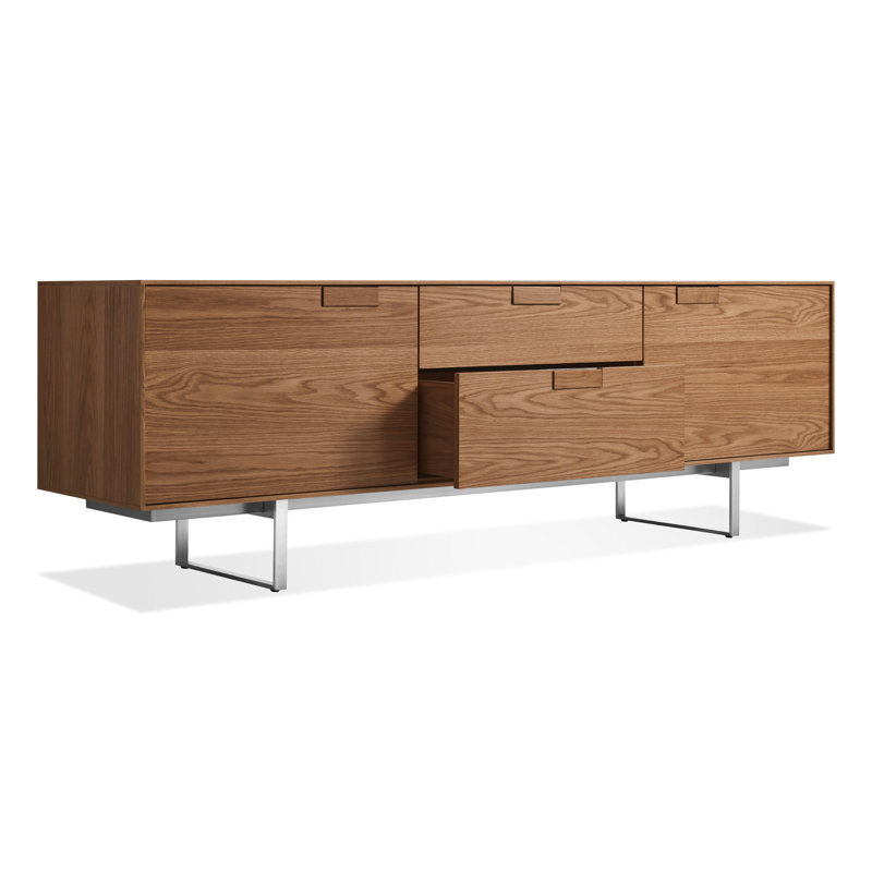 Series 11 Media Console, Walnut/Stainless Steel