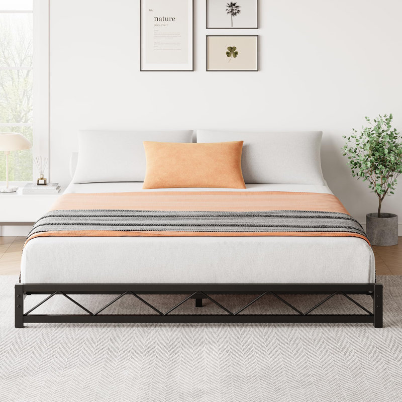 Goldwin Metal Platform Bed, Black, Full XL