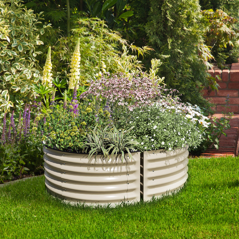 Pannu Metal D-Shaped Raised Garden Bed