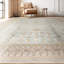 Tapis bleu et bleu noué à la main de haute qualité
