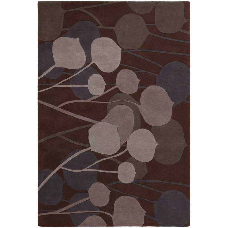 Inhabit Designer Brown Area Rug, Rectangle 5' x 7'6"
