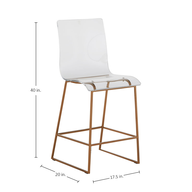 King Stool, Antique Gold, Counter Stool (24.75" Seat Height)