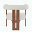 Fauteuil d'appoint à accoudoirs ronds avec design à trois pieds