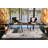 Black-Gray Abstract Patterned Decorative Rug-392168829