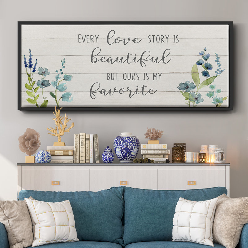 Love Story - toile encadrée, H 20 po x l 50 po