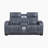 Eshan 73" Modern & Contemporary Top Grain Leather Power Double Reclining Loveseat with Wireless Speakers, Air Massage, Heat & Dual Center Consoles-548376155