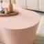Table à thé rose en fibre de verre 50 pouces, style moderne pour le salon, sans assemblage, et fonction anti-rayures, anti-usure