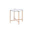 Veises Clear Glass Top With Champagne Finish End Table