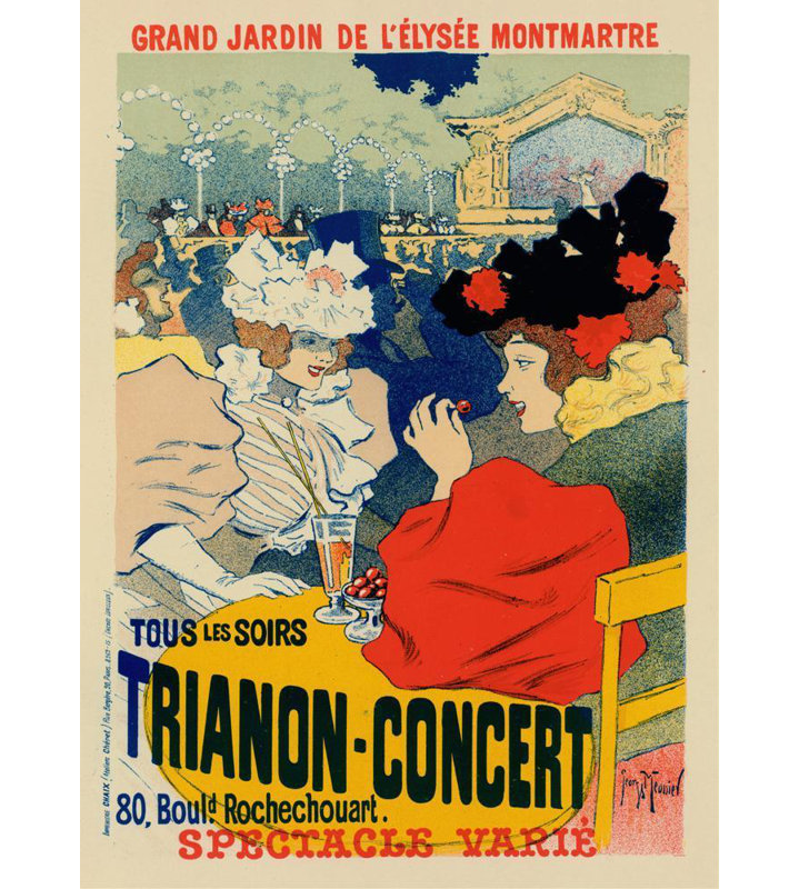"Trianon concert" par Georges Meunier - Toile tendue avec châssis, H 24 po x l 17 po
