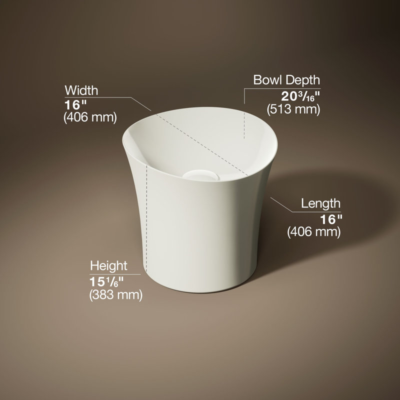 Veil® Lavatory No Overflow, Biscuit