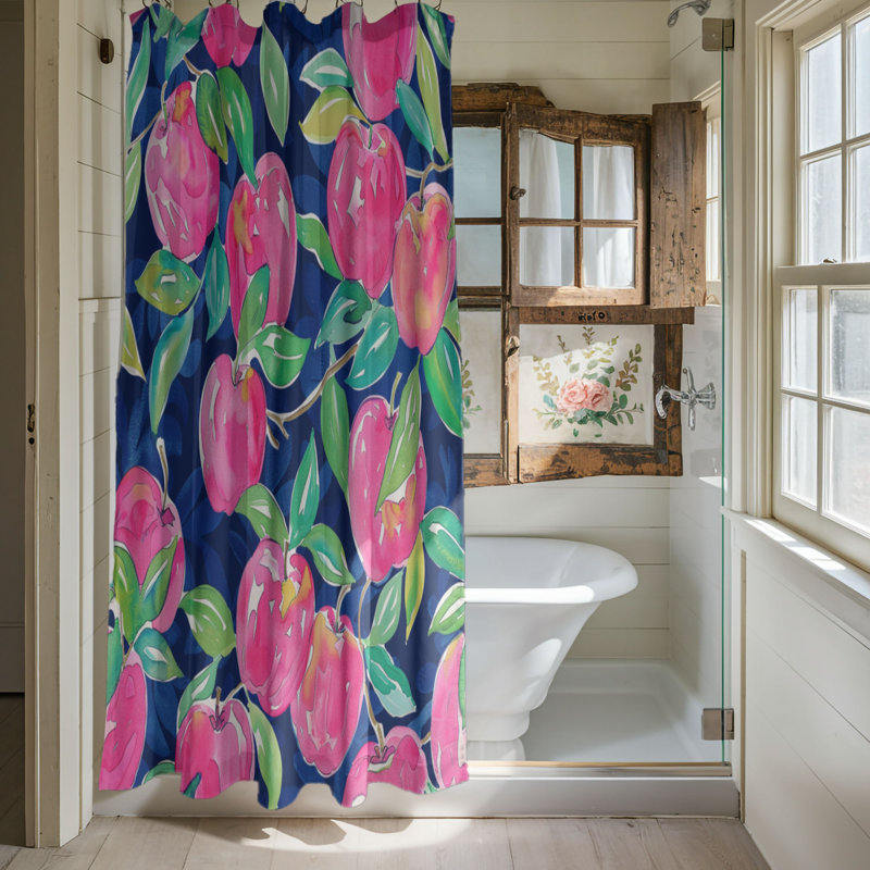 Chic Chic Patterns - Rideau de douche standard 1 pièce, H 74 po x l 71 po