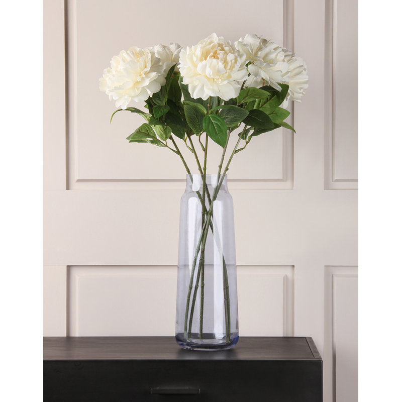 Faux Off White Peony Stems
