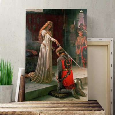 Edmund Leighton - Wrapped Canvas Painting