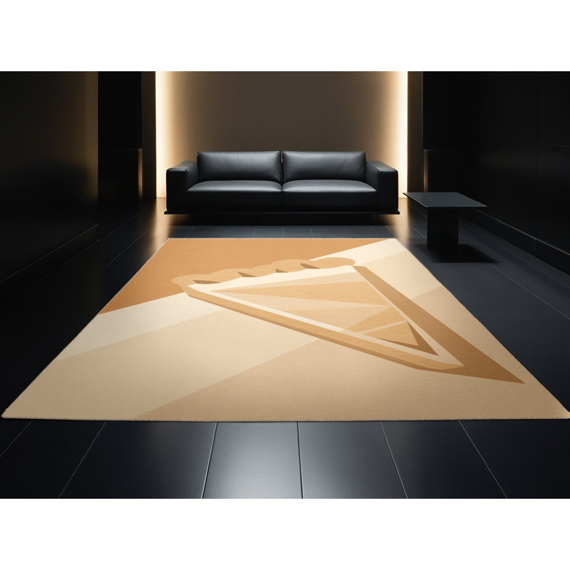 Tapis beige à motif de citrouille moderne lavable à la machine Higgins, 2 x 3