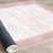 Warenne Premium Cotton Area Rug, 4.6 x 7.2 ft | 100% Cotton, 1200 g/m², Pile Height: 0.4 in | Antibacterial, Non-Slip PVC Underside, Machine Washable | Elegant Cream & Pink Design for Living Room & Bedroom Decor-112936194