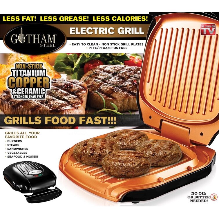 Gotham Steel Electric Folding Sandwich Hamburger Non-stick Ti Cerama Grill  & Reviews