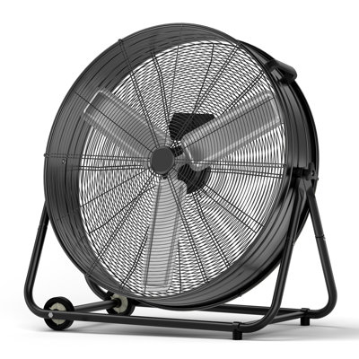 30 Inch 3 Speed High Velocity Heavy Duty Metal Drum Fan