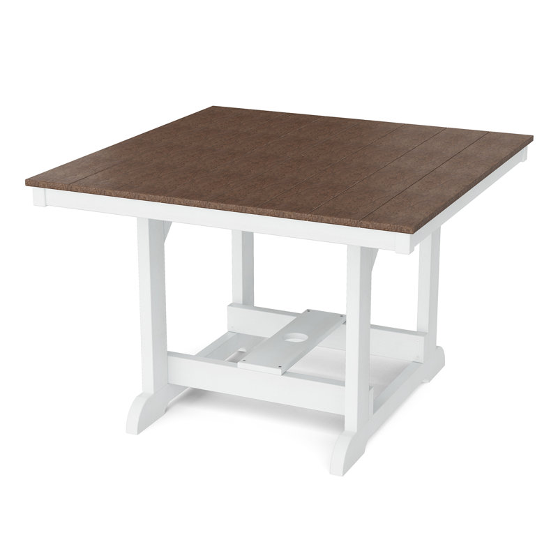 Heritage 5-Piece 44" x 44" Dining Set, Tudor Brown/White