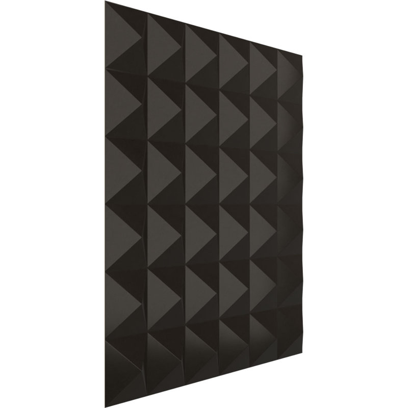 L 19 5/8 po x H 19 5/8 po Damon EnduraWall, panneau mural 3D décoratif, gris anthracite métallique (couvre 2,67 pieds carrés)