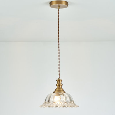 Luminaire suspendu en verre brossé rétro 