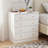 Small White 5-Drawer Dresser, 26" Wide – Nursery & Bedroom Chest, Rose-Gold Handles, Anti-Tip