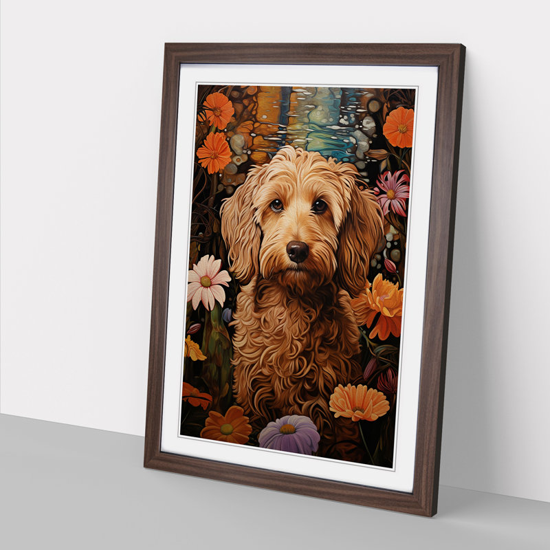 Labradoodle Renaissance - Framed Print, Walnut, 64cm H x 46cm W x 2cm D