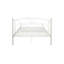 Queen Size White Bed Frame, Metal Construction, Unique Flower Decoration, Stable Structure, 8 - Inch Mattress Fit, 600 Lbs Weight Limit, Easy Assembly, Noise Frame With Colour, Style, Quiet Operation,-129628591