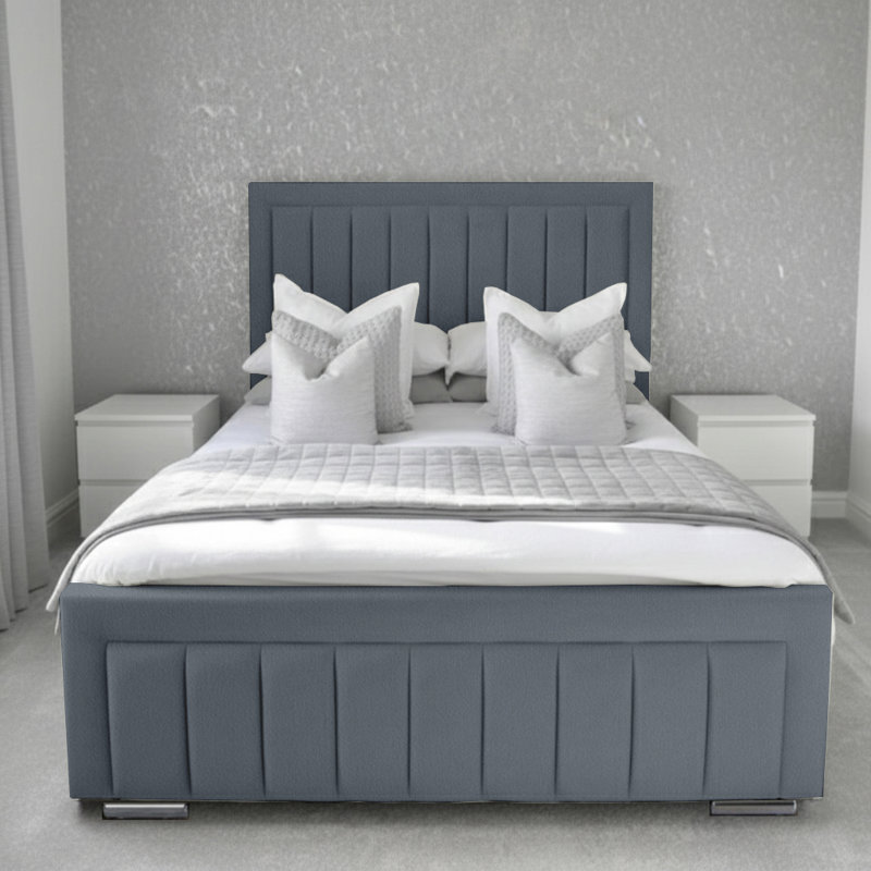 Abianna Upholstered Bed, Charcoal, Super King (6')