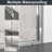 24" W x 72" H Semi-Frameless Circular Pivot Shower Door in Chrome With 1/4" (6mm) Thick SGCC Tempered Glass