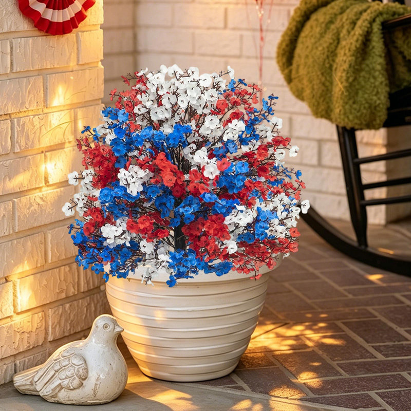  Fleurs artificielles artificielles artificielles en soie, 1.97" H x 9.06" W